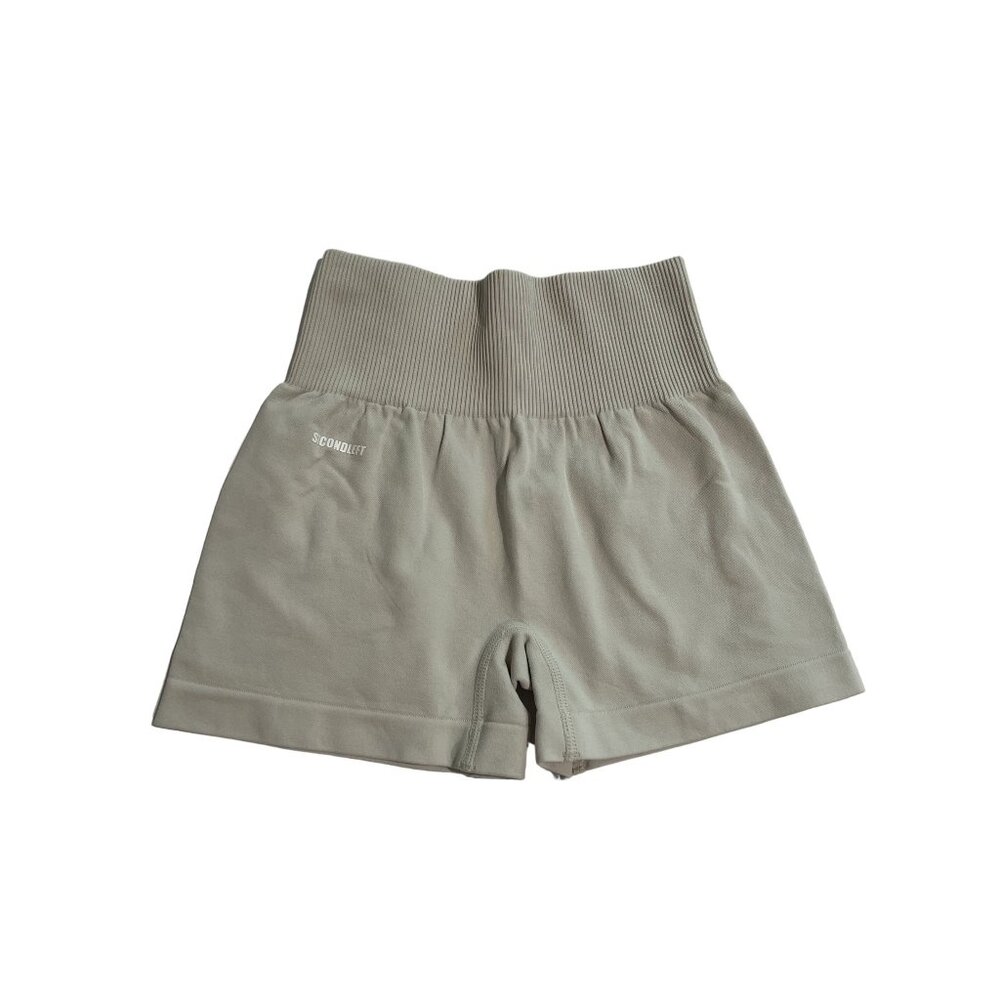 SECONDLEFT Seamless Mini Biker Shorts in Grey White